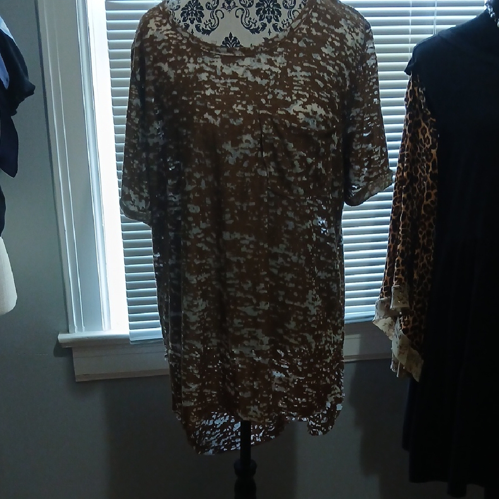 Brown And White GLIDED INTENT SHIRT FROM THE BUCKLE